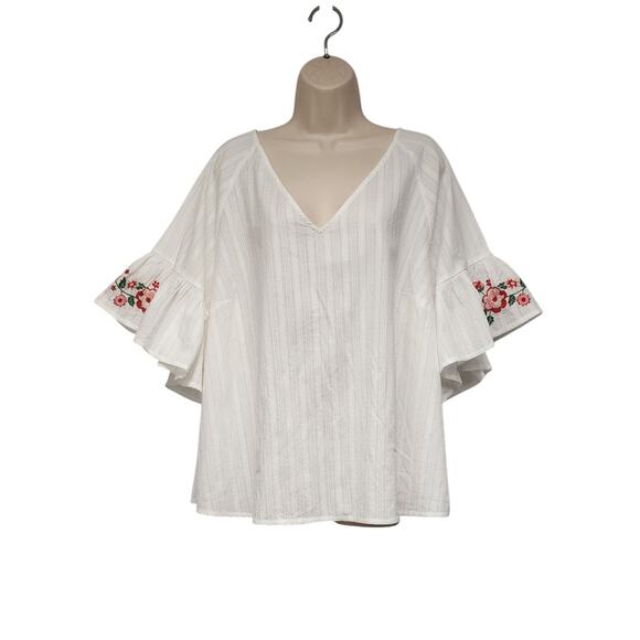Ava & VIV V-Nevk Short Sleeve Plus Size Blouse Size 4XL - Picture 1 of 8
